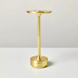Portable Indoor/Outdoor LED Tabletop Lamp Brass -‎ Hearth & Hand Magnolia Target